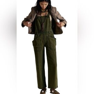 NWTs We The Free -  Free People Just In Time Overalls-Army Green - Size Medium